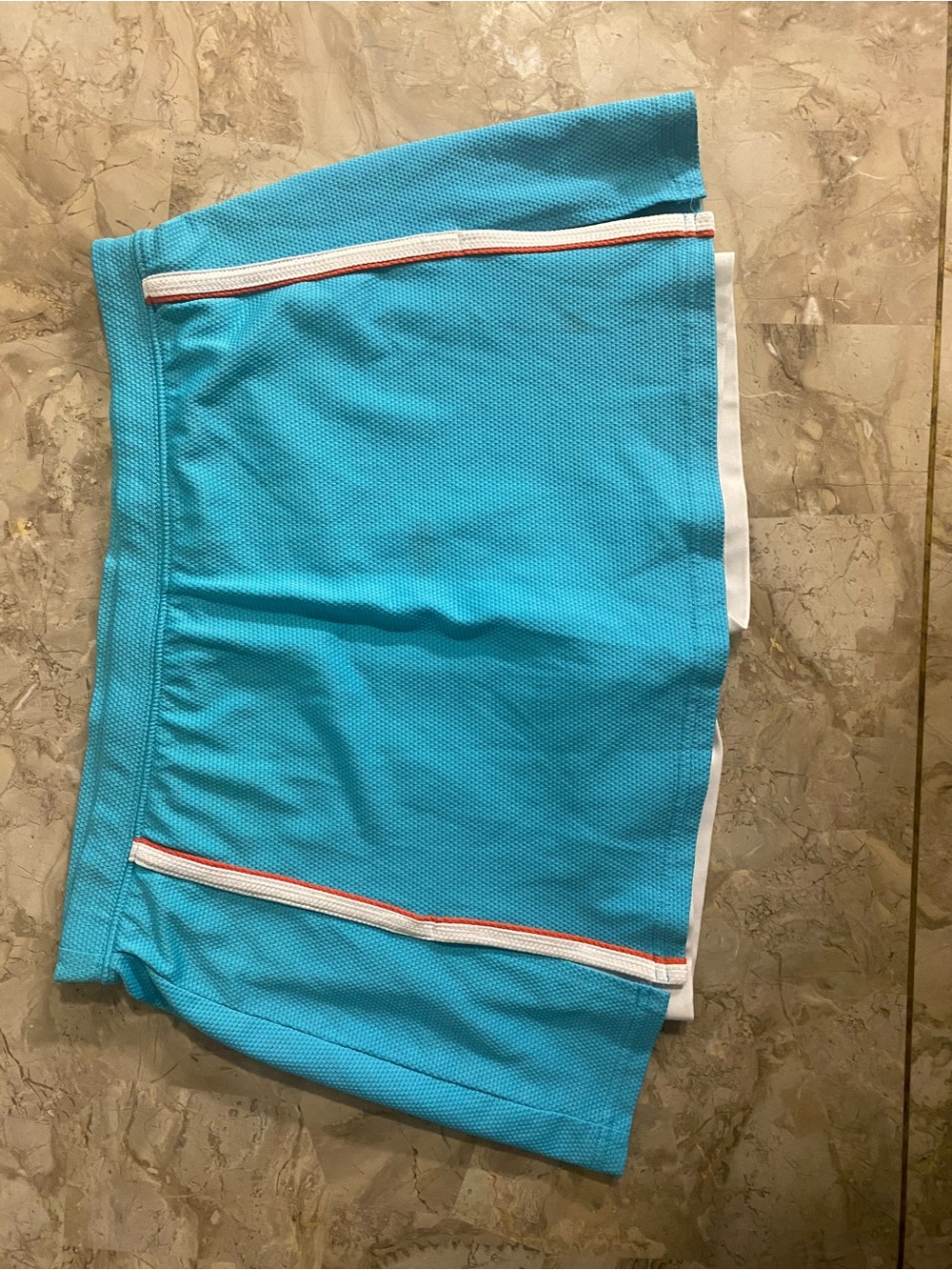 Aspire Women's Athletic Skort in Aqua with White & Red Trim